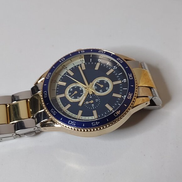 8 Inch Blue Watch With Two Tone Band - Picture 9 of 12